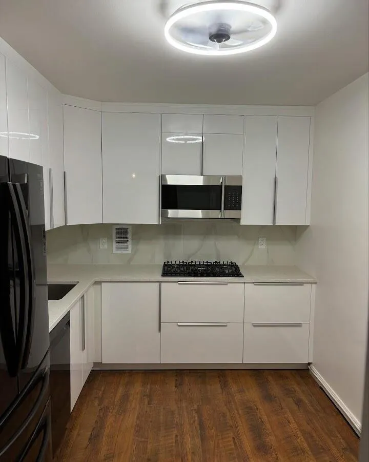 Renovated kitchen with quartz countertops in Lakewood